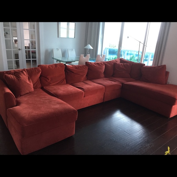 Large Red Sectional - Picture 1 of 6